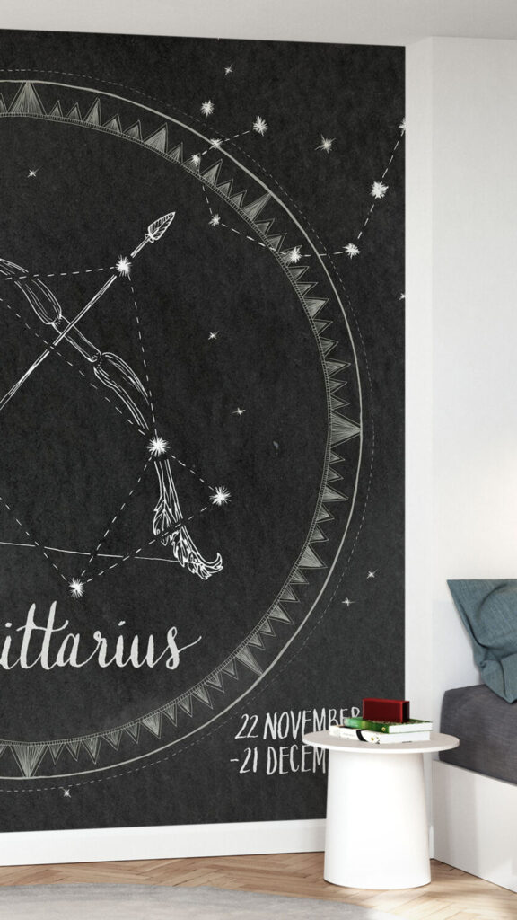 Sagittarius Zodiac Constellation Spiritual Fire Sign Minimalist Wallpaper