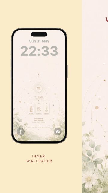 Virgo Zodiac Aesthetic: The Hermit and Temperance Tarot Manifestation Wallpaper