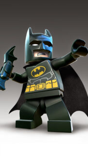 LEGO Batman Dynamic Action Pose High Quality Mobile Wallpaper