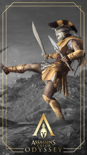 Assassin’s Creed Odyssey Spartan Warrior Action Mobile Wallpaper