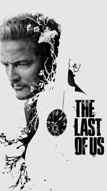 Joel Miller The Last of Us Minimalist Monochrome Mobile Wallpaper