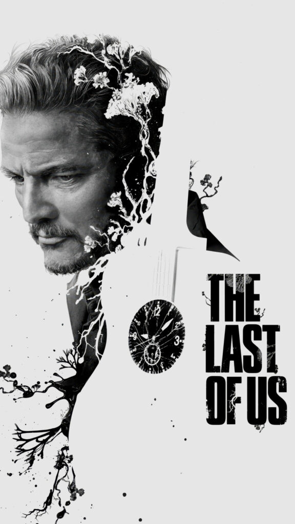 Joel Miller The Last of Us Minimalist Monochrome Mobile Wallpaper