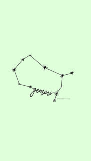 Minimalist Gemini Constellation Aesthetic Air Sign Phone Wallpaper