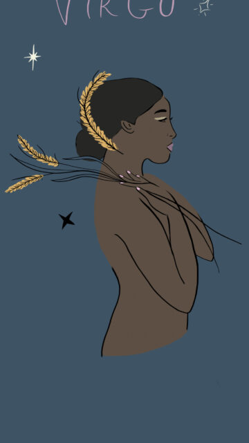 Elegant Virgo Zodiac Aesthetic for Earth Sign Astrology Lovers Wallpaper