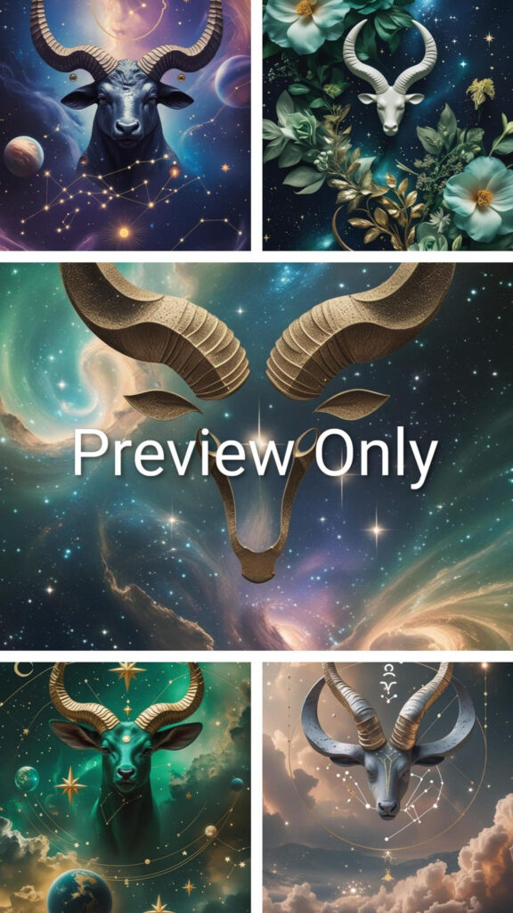 Cosmic Taurus Zodiac Astrology Earth Element Aesthetic Desktop Wallpaper