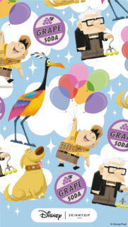 Disney Pixar Up Characters Pattern Mobile Wallpaper