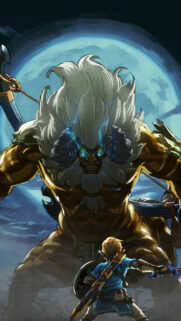 Lynel vs Link Confrontation Mobile Wallpaper