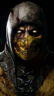 Scorpion Mortal Kombat Cinematic Portrait 4K Mobile Wallpaper