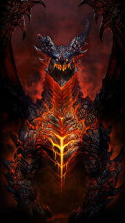 Deathwing World of Warcraft Molten Dragon Mobile Wallpaper