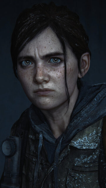 Ellie Williams Intense Portrait 4K Mobile Wallpaper