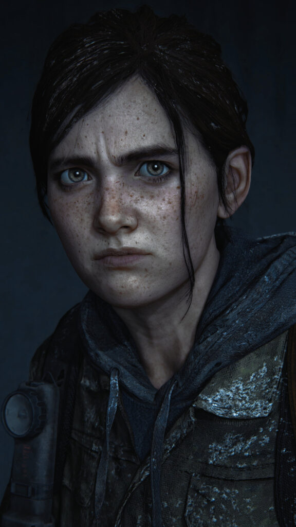 Ellie Williams Intense Portrait 4K Mobile Wallpaper