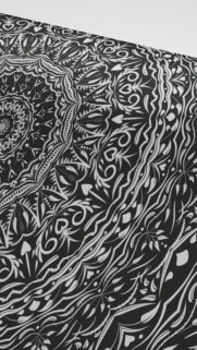 Black and White Mandala Energy Spiritual Pattern Aesthetic Wallpaper