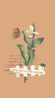 Vintage Floral Butterfly Collage Aesthetic Mobile Wallpaper