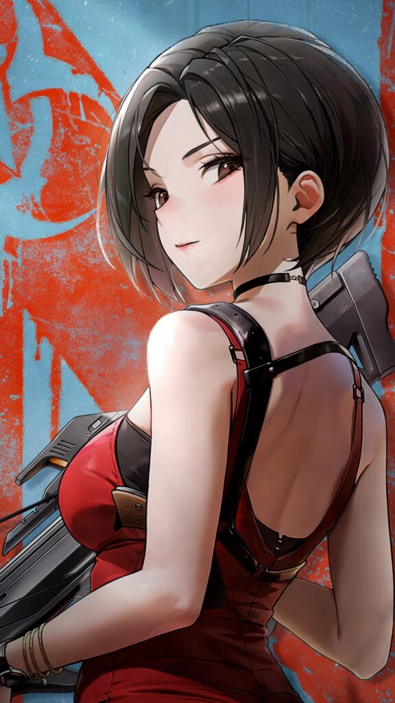 Ada Wong Resolute Stance 4K Mobile Wallpaper