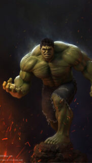 Incredible Hulk Angry Stance High Quality Mobile Wallpaper