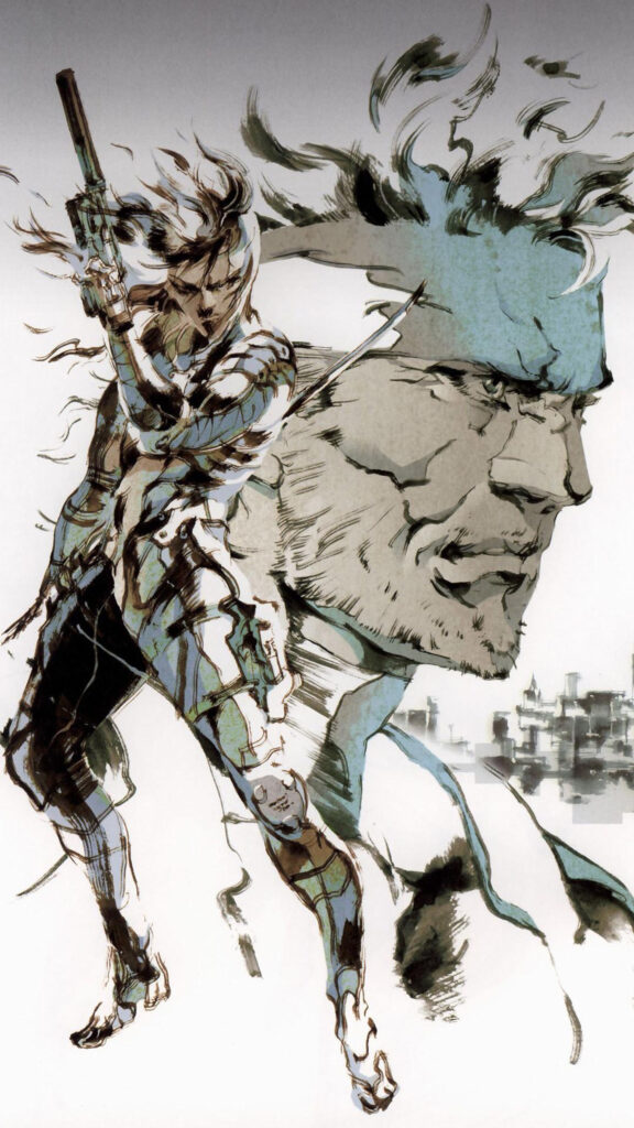 Metal Gear Solid Raiden and Solid Snake Mobile Wallpaper
