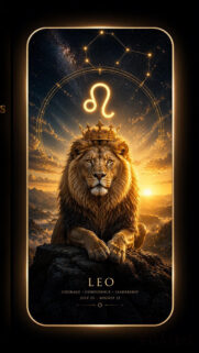 Leo Zodiac Symbol Majesty: Regal Lion Constellation Strength and Empowerment Wallpaper
