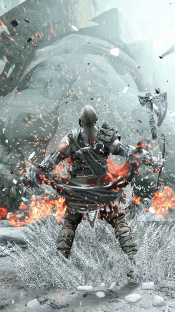 Kratos Combat God of War Mobile Wallpaper