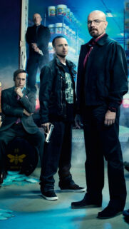 Breaking Bad Main Cast Stylized Mobile Wallpaper