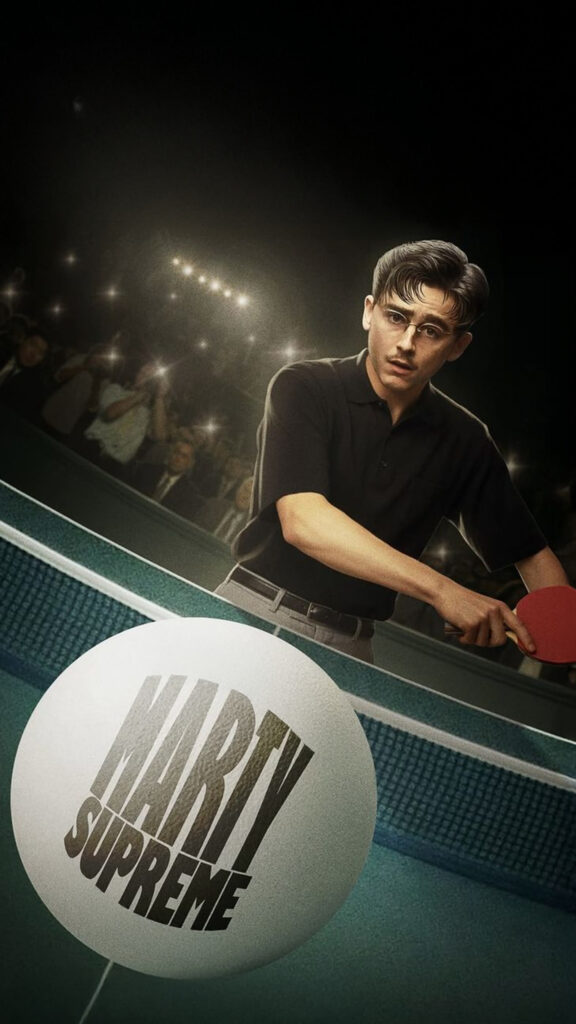Marty Supreme Table Tennis Athlete Retro Mobile Wallpaper