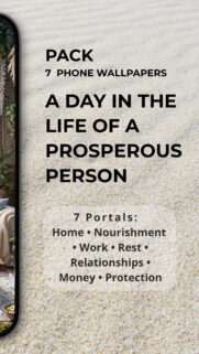A Day in the Life of a Prosperous Person Vision Board Manifestation Wallpaper