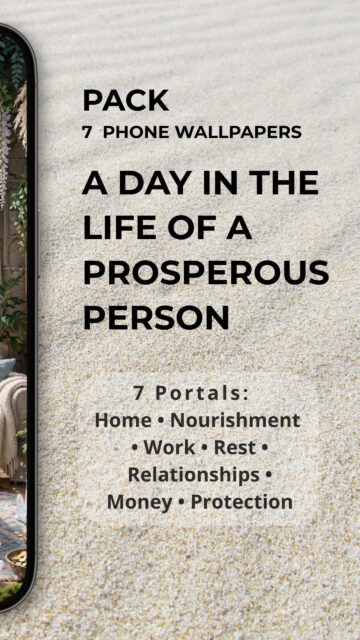 A Day in the Life of a Prosperous Person Vision Board Manifestation Wallpaper