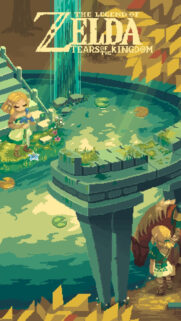 Zelda and Link Pixel Art Tears of the Kingdom Mobile Wallpaper