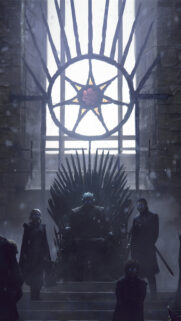 Night King on Iron Throne Game of Thrones Mobile Wallpaper