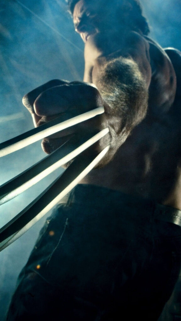 Wolverine Cinematic Action Close-Up High Quality Phone Wallpaper