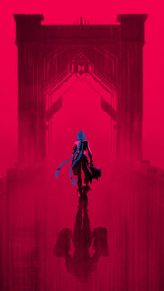 Jinx League of Legends Bridge View Mobile Wallpaper
