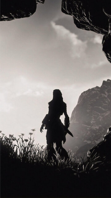 Aloy Silhouette Landscape Mobile Wallpaper