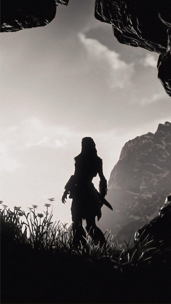 Aloy Silhouette Landscape Mobile Wallpaper