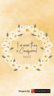I’m More Than a Conqueror Bible Verse Aesthetic Christian Manifestation Wallpaper