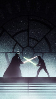 Darth Vader vs Luke Skywalker Star Wars Mobile Wallpaper