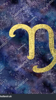 Capricorn Zodiac Sign Gold Celestial Constellation Aesthetic Wallpaper