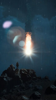 Astronaut Watching Meteor Shower Mobile Wallpaper