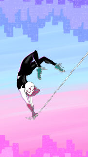 Spider-Gwen Transgender Flag Aesthetic Mobile Wallpaper