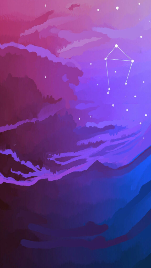 Aesthetic Libra Constellation Art: Balancing Air Sign Energy Wallpaper