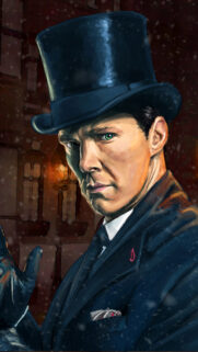 Sherlock Holmes Victorian Era Portrait Mobile Wallpaper