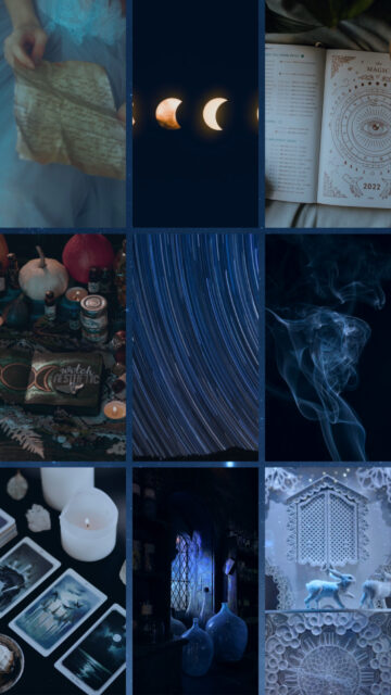 Celestial Magic and Witch Aesthetic Spiritual Manifestation Wallpaper