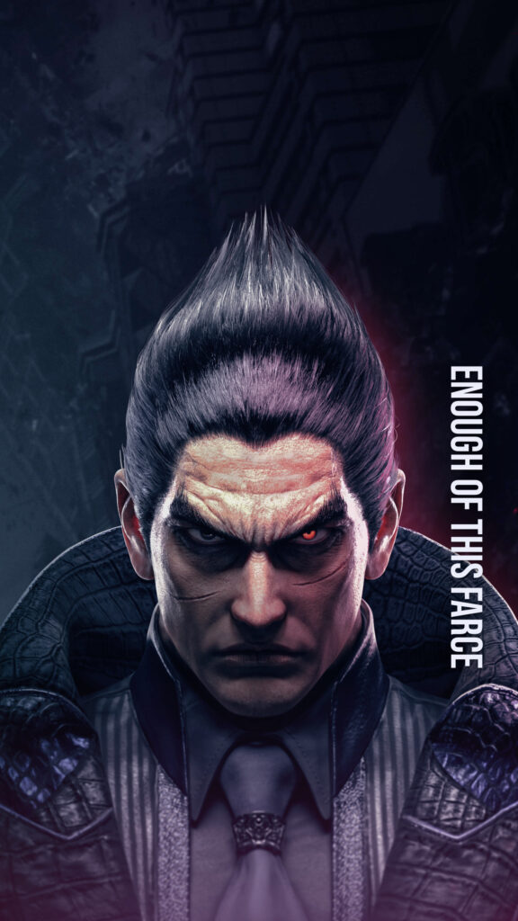 Kazuya Mishima Tekken 8 Portrait Mobile Wallpaper