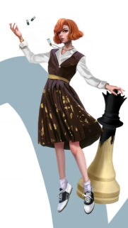 Beth Harmon Chess Queen Art Mobile Wallpaper