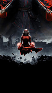 The Scarlet Witch Levitating Cinematic Mobile Wallpaper