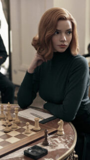 Anya Taylor-Joy as Beth Harmon Chess Master Mobile Wallpaper