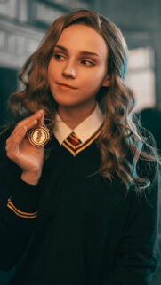 Hermione Granger Time Turner Magical Portrait Mobile Wallpaper