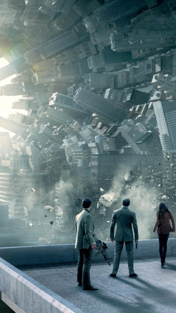 Inception Movie Surreal Cityscape 4K Mobile Wallpaper
