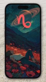 Capricorn Ambition and Earth Energy Aesthetic Cosmic Zodiac Wallpaper
