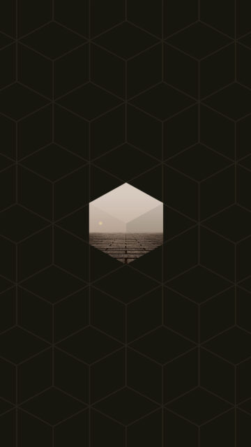 Minimalist Sacred Geometry Cube Energy Field and Manifestation Phone Wallpaper