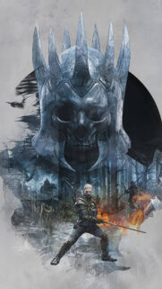 Geralt of Rivia and the Wild Hunt Mobile Wallpaper