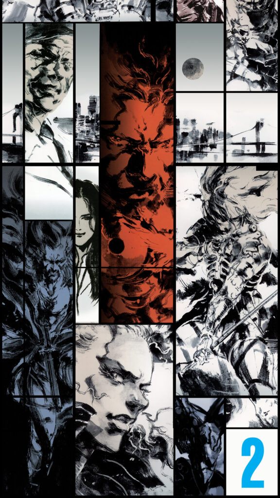 Metal Gear Solid Abstract Ink Art Mobile Wallpaper